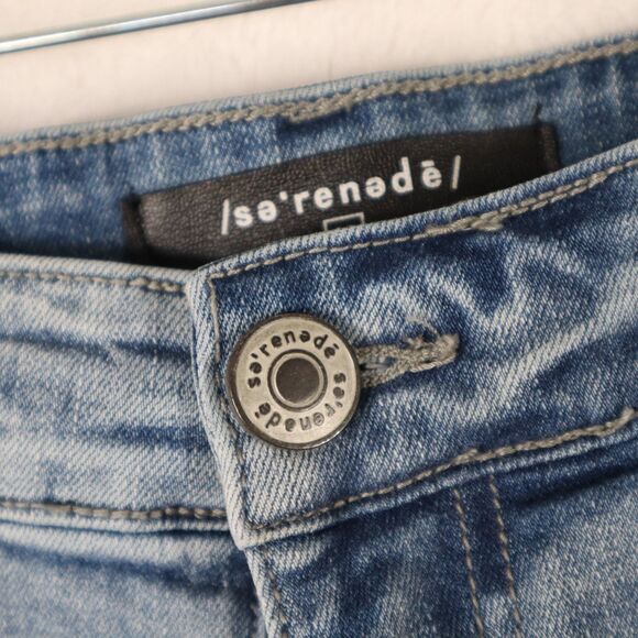 Serenede Jeans Men's 36x32 Blue Denim Distressed Skinny Slim Light Wash Ripped - Picture 3 of 14